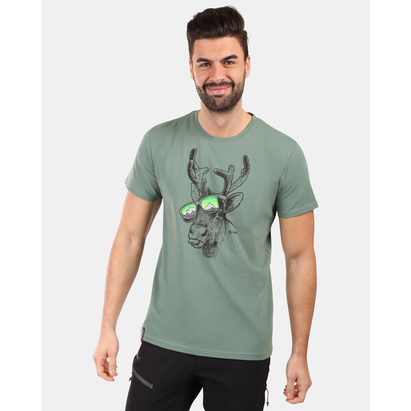 Pánske bavlnené tričko Kilpi DISCOVER-M khaki 63250485
