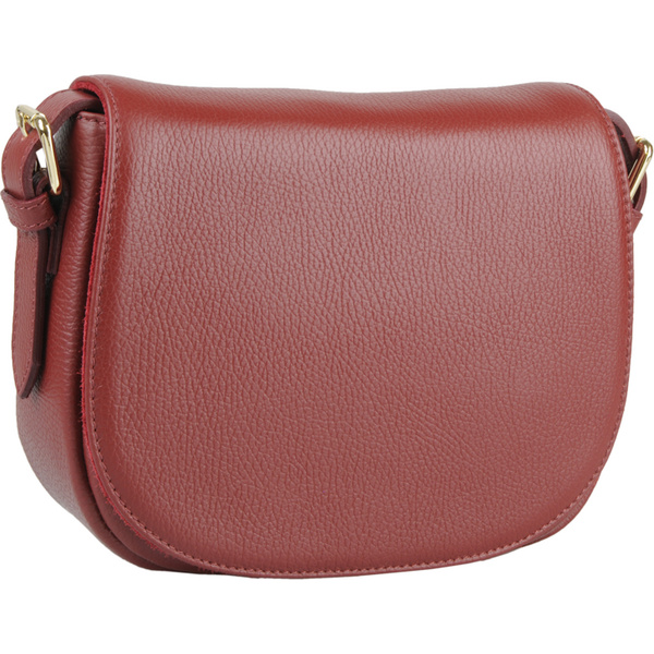 Červená kožená talianska crossbody kabelka Caterina Rossa Scura 63250216