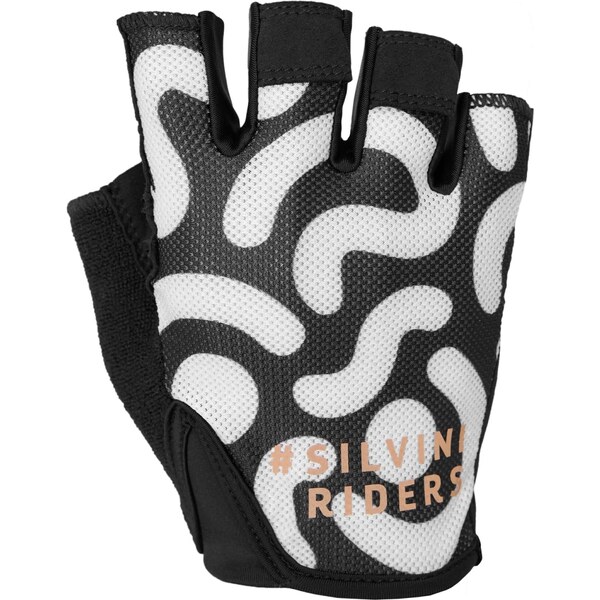 Unisex cyklistické rukavice Silvini Varena čierna/červená 64883409