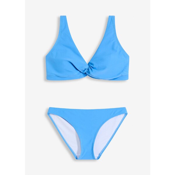 bonprix Bikiny (2-dielne) s pretočeným dizajnom, farba modrá 50747805