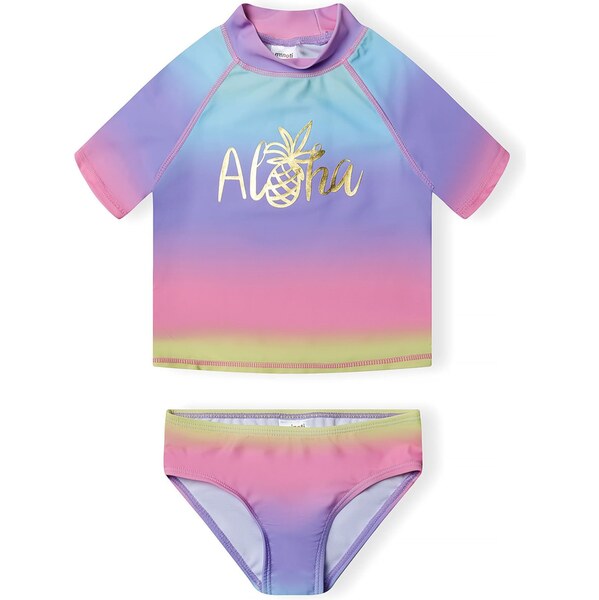 MINOTI Jednodielne plavky svetlomodrá / pastelovo žltá / zlatá / 63253255