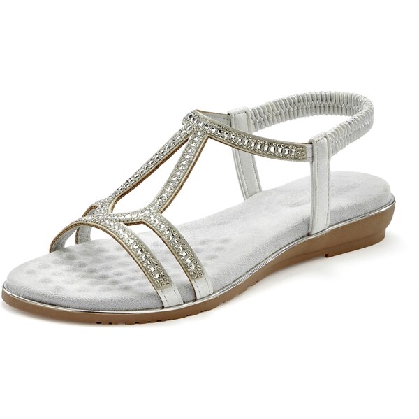 VIVANCE Remienkové sandále strieborná 63253977