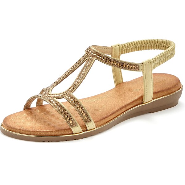VIVANCE Remienkové sandále zlatá 63253979