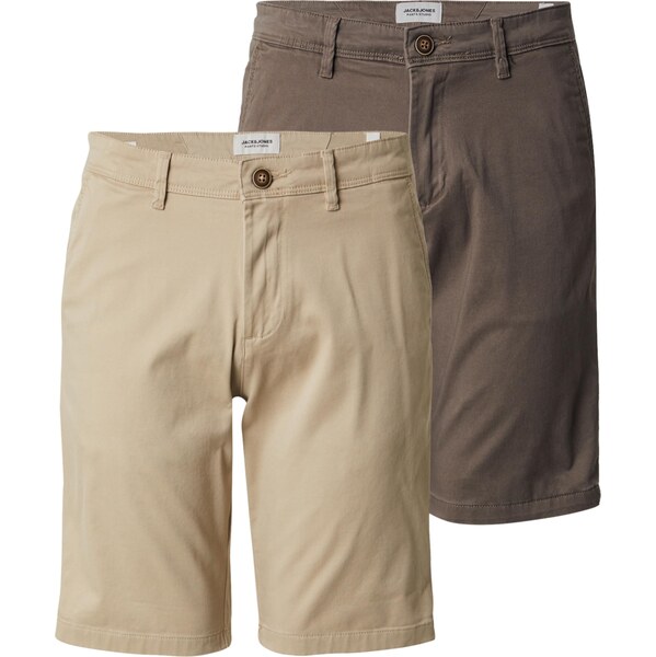 JACK & JONES Chino nohavice JPSTBOWIE béžová / čokoládová 63255012