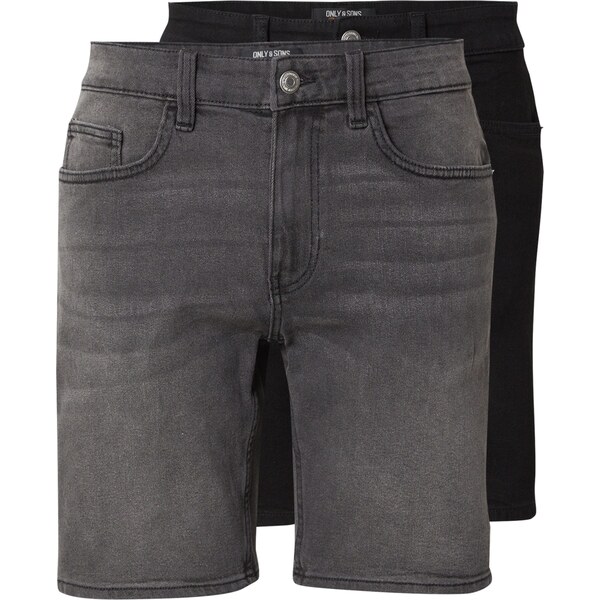 Only & Sons Džínsy ONSWEFT sivý denim / čierna 63255162
