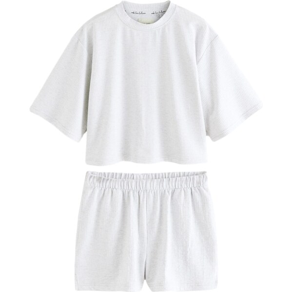 Next Pyžamo pastelovo žltá / svetlosivá 63254581