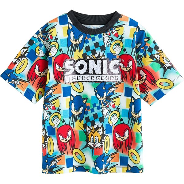 Next Tričko Sonic modrá / červená / čierna / biela 63254303