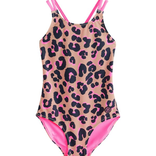 Next Jednodielne plavky námornícka modrá / pitaya / púdrová 63254324