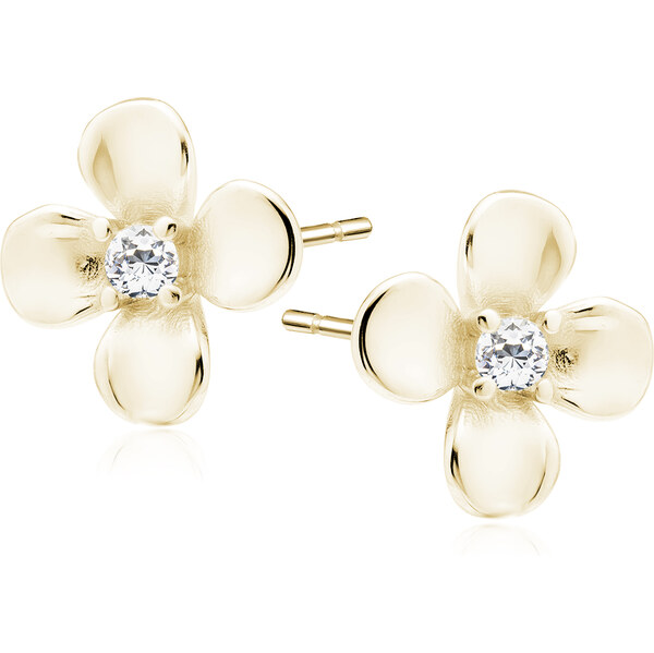 Olivie Stříbrné náušnice KVÍTEK GOLD 9506 64818320