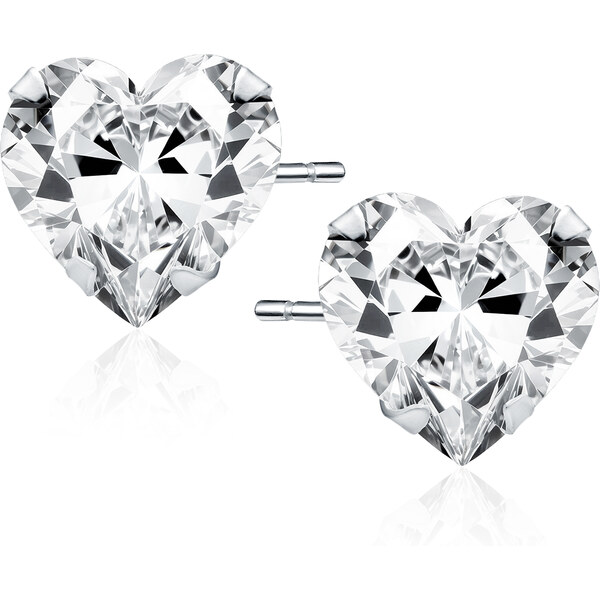 Olivie Stříbrné náušnice 7 mm SRDCE 9514 65048841