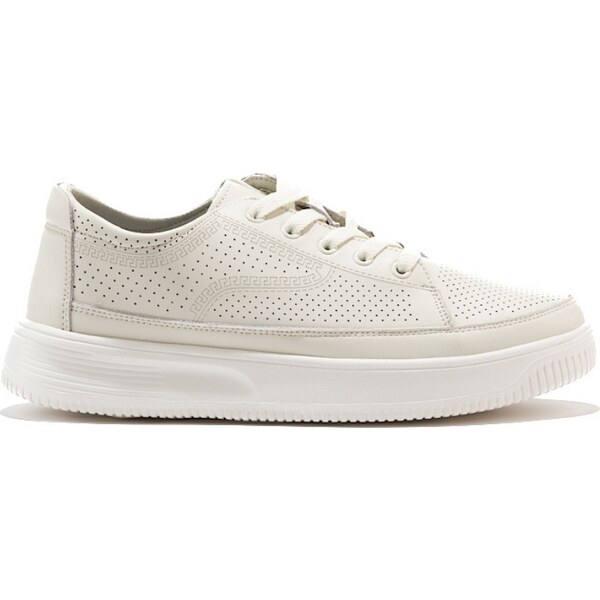 BASIC Kožené dierkované tenisky biele Sergio Leone SP020W 56624399
