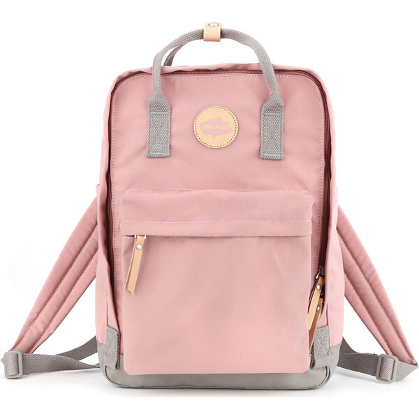 BASIC Himawari Ružovo-sivý priestranný mestský batoh H1084 63261317