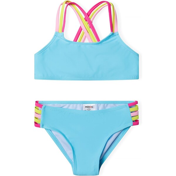 MINOTI Bikiny modrá / neónovo zelená / ružová / ružová 63261810