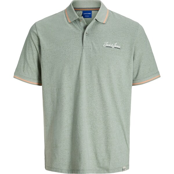 JACK & JONES Tričko JORTONS zelená melírovaná / oranžová / biela 63262237