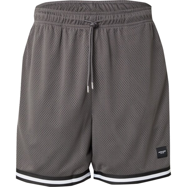 JACK & JONES Nohavice JPSTKARL tmavošedá / biela 63262722