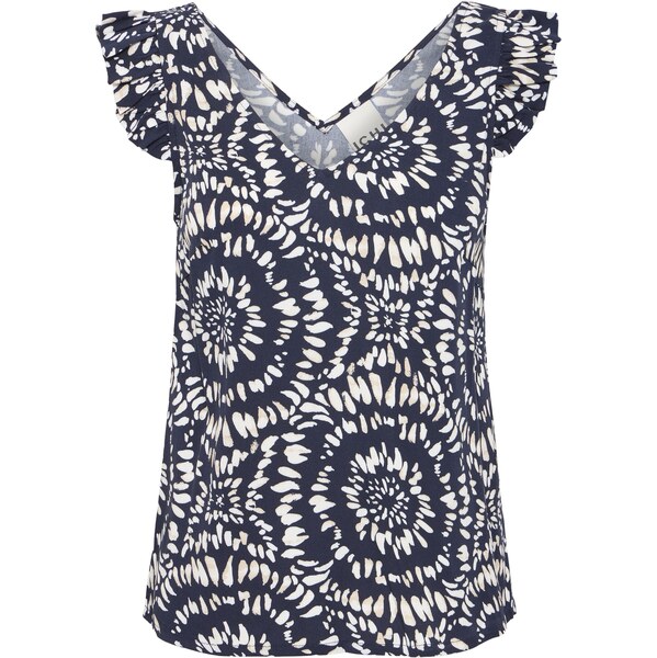 ICHI Top IHAYA svetlobéžová / tmavomodrá / biela 63262188