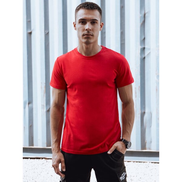 Dstreet Štýlové pánske tričko s krátkym rukávom červené 63264853