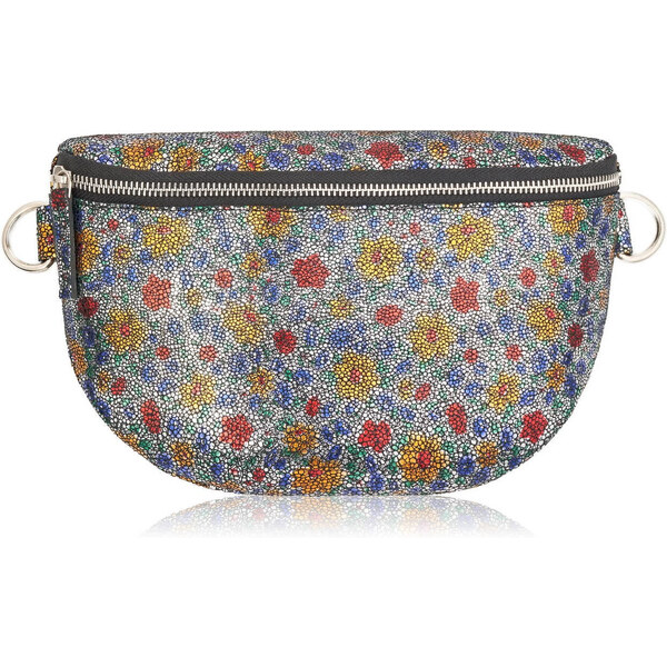 Paolo Peruzzi Dámska kožená ľadvinka s kvetinovým vzorom | farebná T 63265881