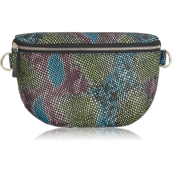 Paolo Peruzzi Dámska kožená ľadvinka s kvetinovým vzorom | farebná T 63265882