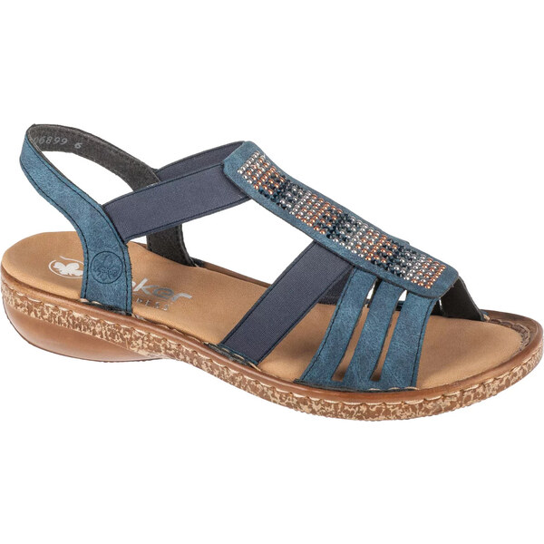 Modré dámske sandále Rieker Sandals 628G7-14 62930792