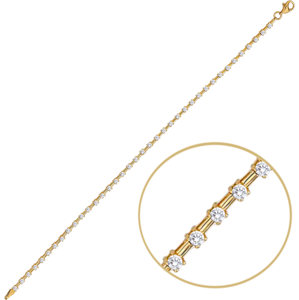 OLIVIE MINET Elengantní zlatý náramek se zirkony Au 585/1000 65013942