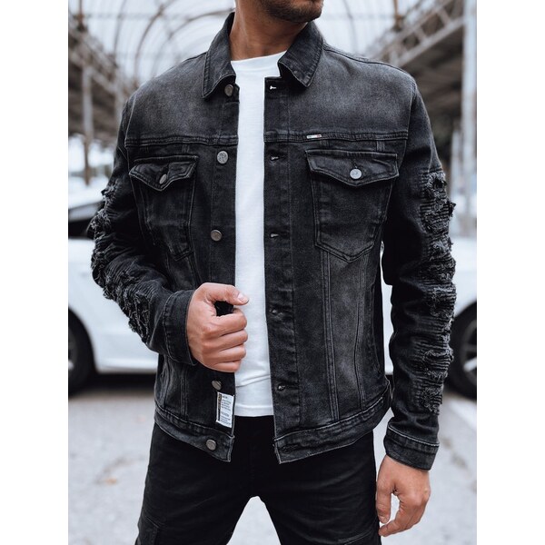 Dstreet Senzačná pánska čierna džínsová bunda 63272181