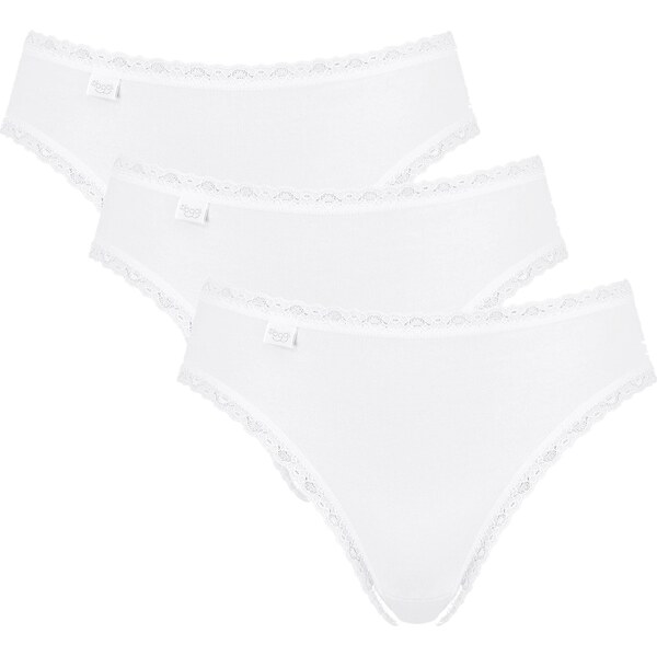 Sloggi Dámske nohavičky 3 pack Cotton Lace Thai white 63284273