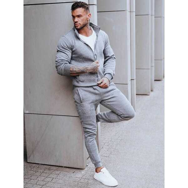 Dstreet Jednoduchá pánska tepláková súprava antracitová 63287258