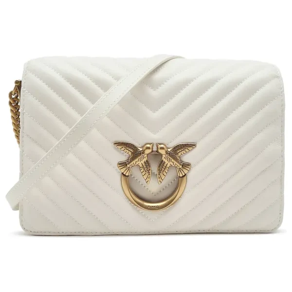 Pinko Kožená kabelka na rameno LOVE CLICK CLASSIC SHEEP NAPPA 63297011