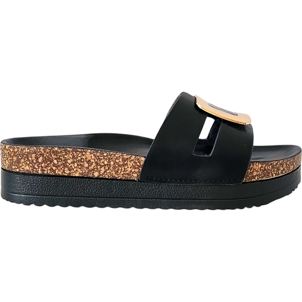 Čierne Šľapky Laura Biagiotti Cork Calf Black 63296887