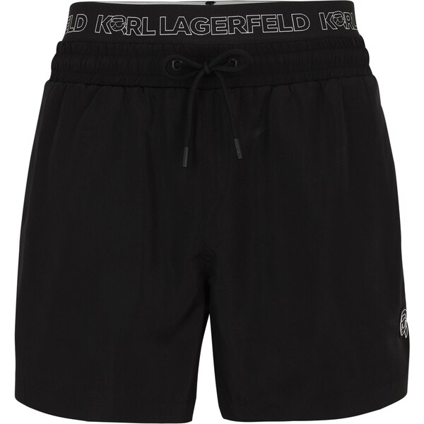 Karl Lagerfeld Plavecké šortky IKON čierna / biela 60185599