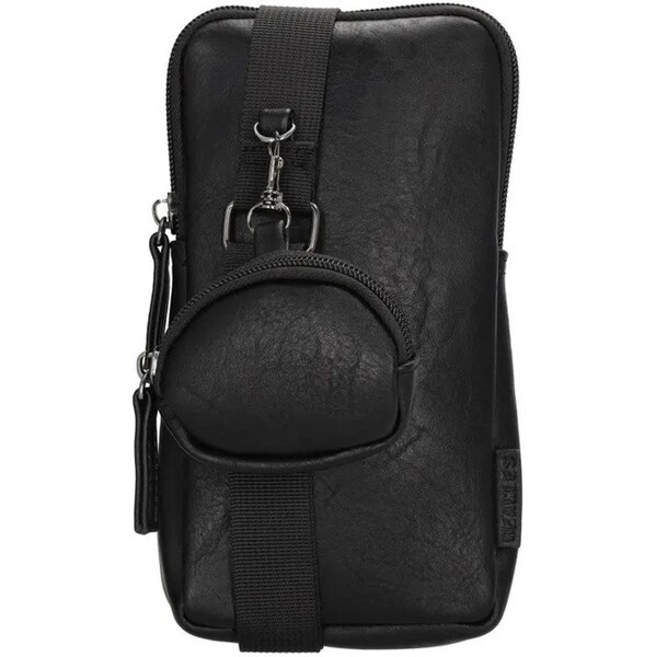 Beagles Čierna kožená kabelka na mobil + mini vrecúško „DuoCarry“ 2v1 63297139