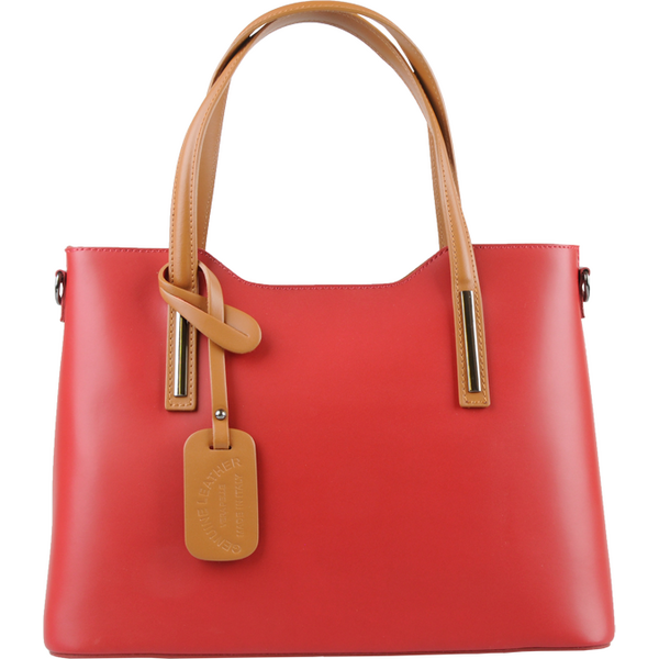 Červená kožená talianska kabelka Isidora Rossa Camel NovaKabelka.sk 63301309