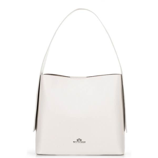 Wittchen Shopperka z kože s prídavnými vreckami zlomená biela 100-4E 66066534