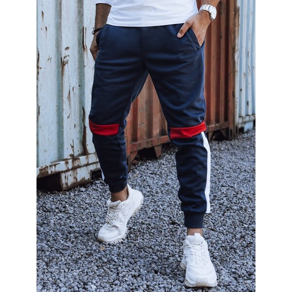 Dstreet Dizajnové pánske tepláky v modrej farbe 63302849