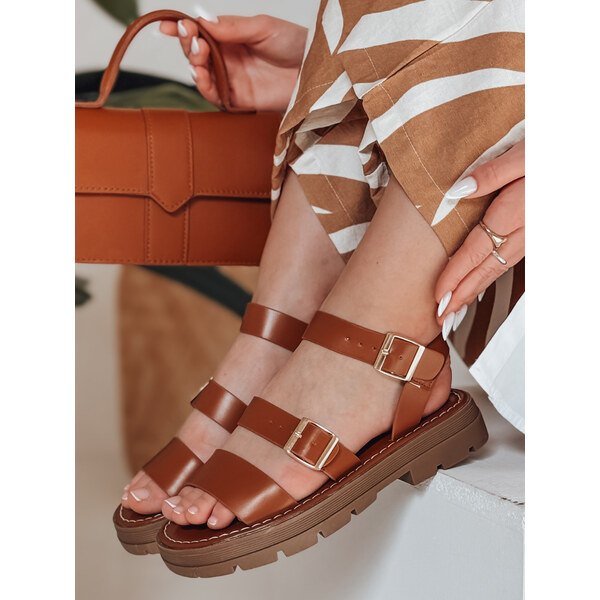 BASIC Camel dámske sandále s prackami SOLARIA ZY0891 63302859