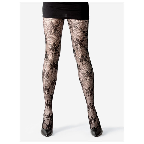 Sieťované pančuchy s veľkými kvetmi PALERMO Lores 63659206