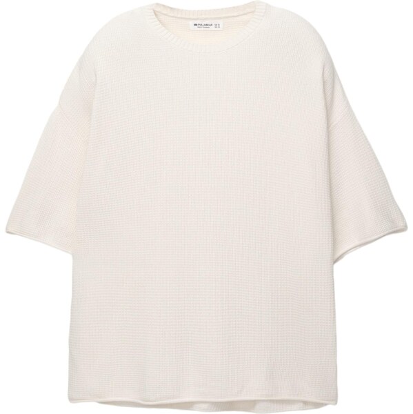 Pull&Bear Sveter šedobiela 66001473