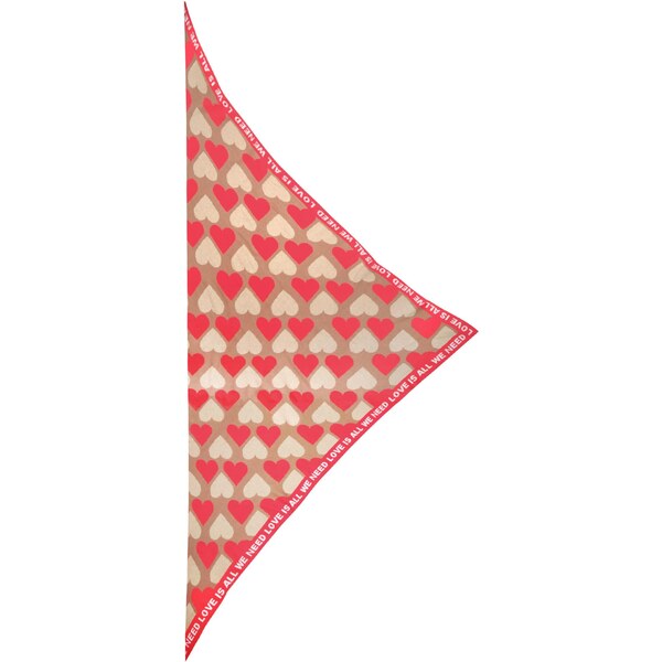 Zwillingsherz Šatka Lieeebe béžová / tmavobéžová / malinová / biela 63311189