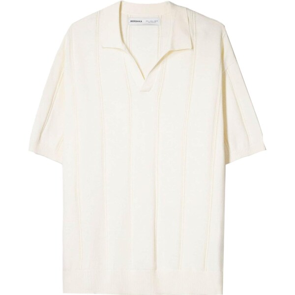 Bershka Tričko šedobiela 65877618