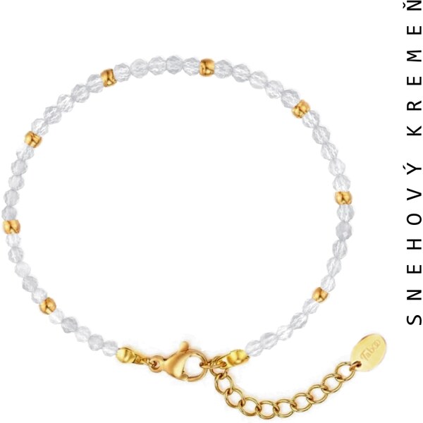 Taboo náramok Astral Aura fazetovaný snehový kremeň tbaa112 63313221