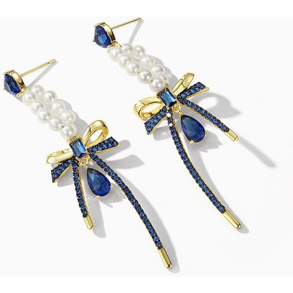 SWAROVSKI Elements Swarovski e. luxusné zlaté náušnice Love Velvet, 63313233