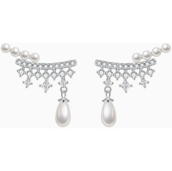 SWAROVSKI Elements Swarovski e. jemné perlové náušnice Pearlescent 63313248