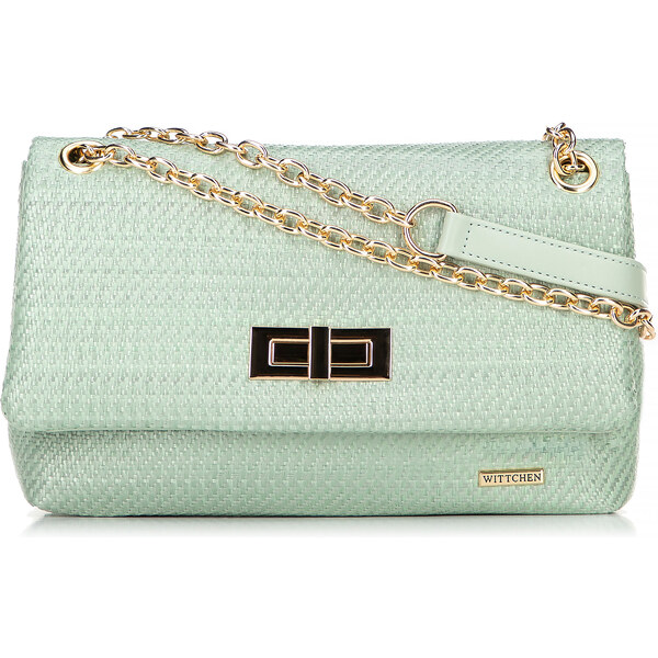 Wittchen Dámska crossbody z pleteniny na retiazke zelená 66066572
