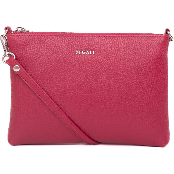 SEGALI Dámska kožená crossbody kabelka A6C viva magenta 66592379