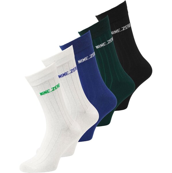 JACK & JONES Ponožky kráľovská modrá / tmavozelená / čierna / biela 63326155