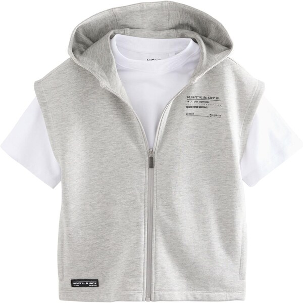 Next Set sivá melírovaná / biela 65875477