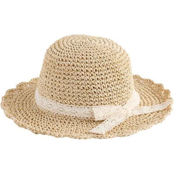 Next Klobúk béžová / biela 63325806