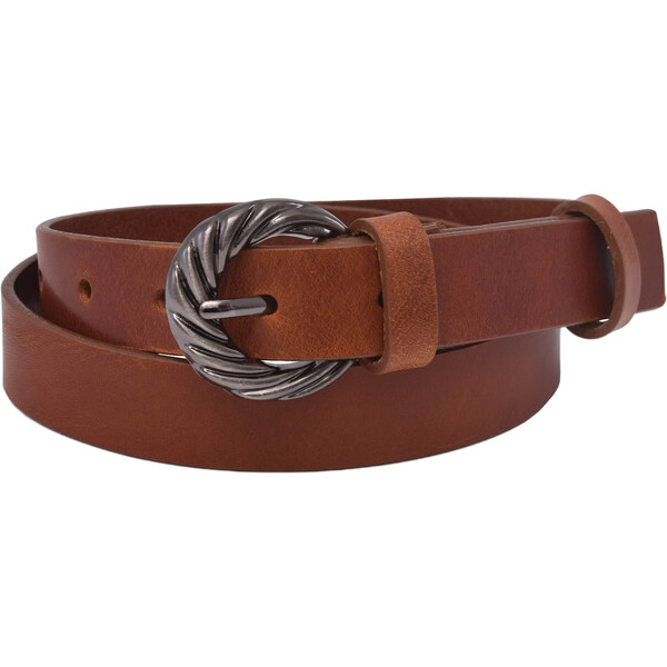 Mercucio Kožený dámsky opasok 720-25-33 koňak pracka Gisela 64507519