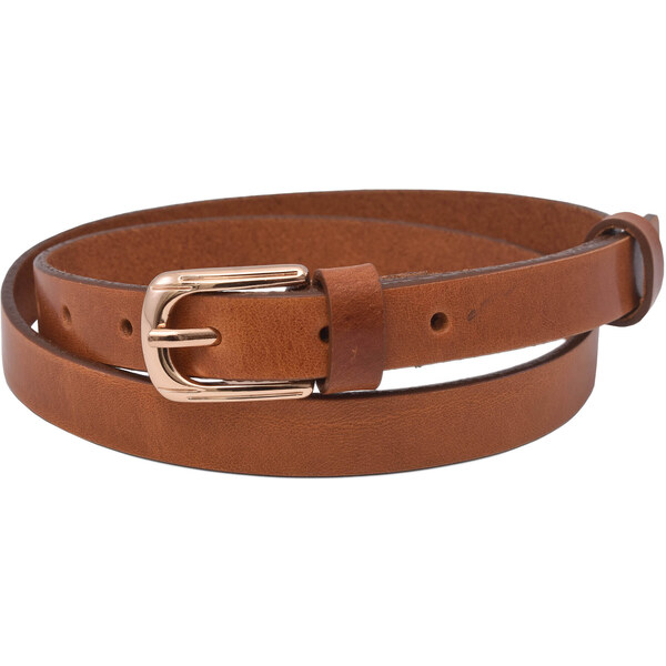 Mercucio Kožený dámsky opasok 722-20-19 koňak pracka Berta Gold 64507545